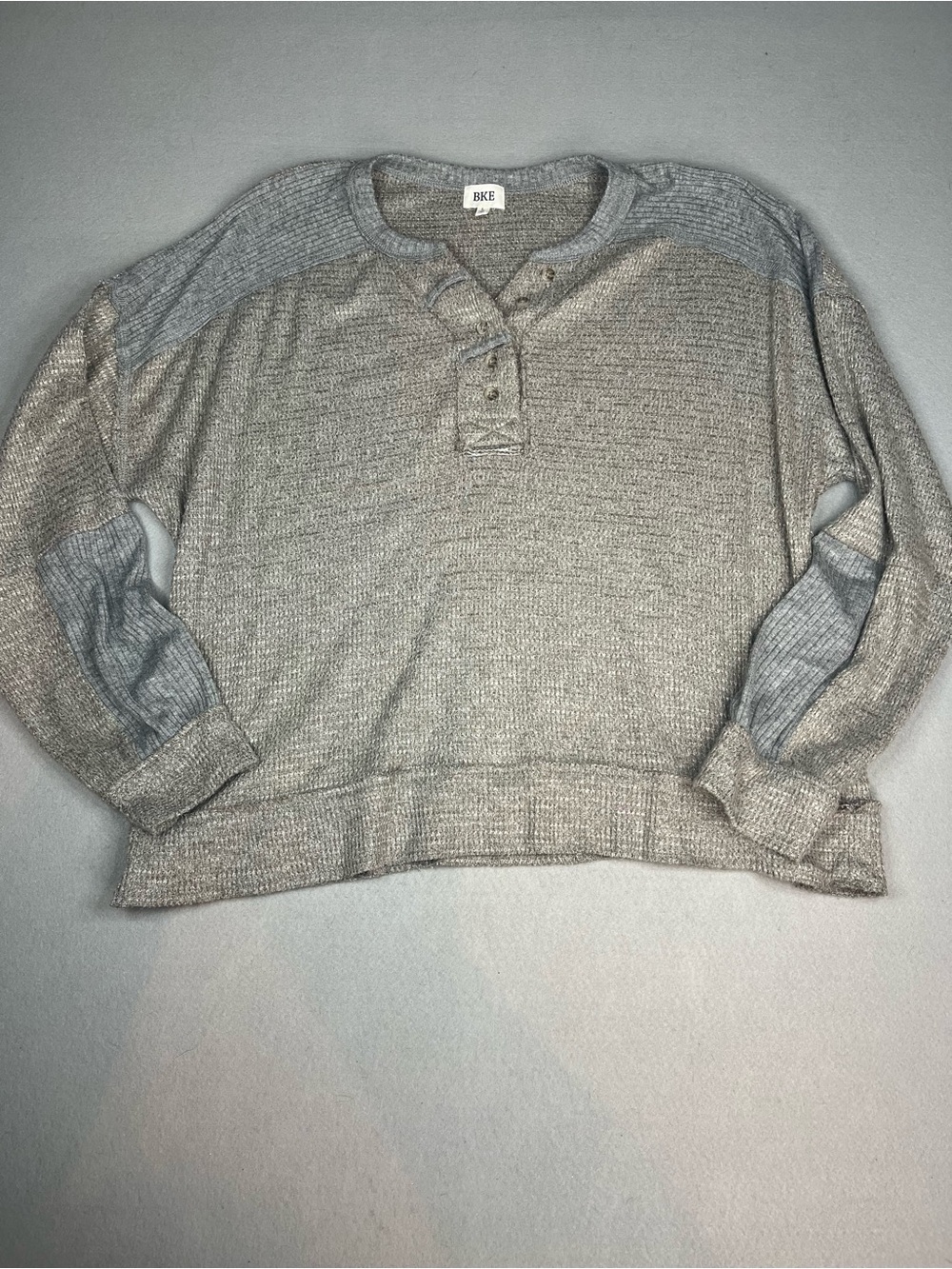 BKE waffle knit thermal top size large